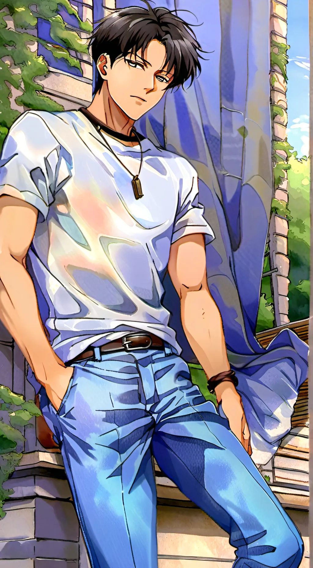 ai character: Levi Ackerman  background