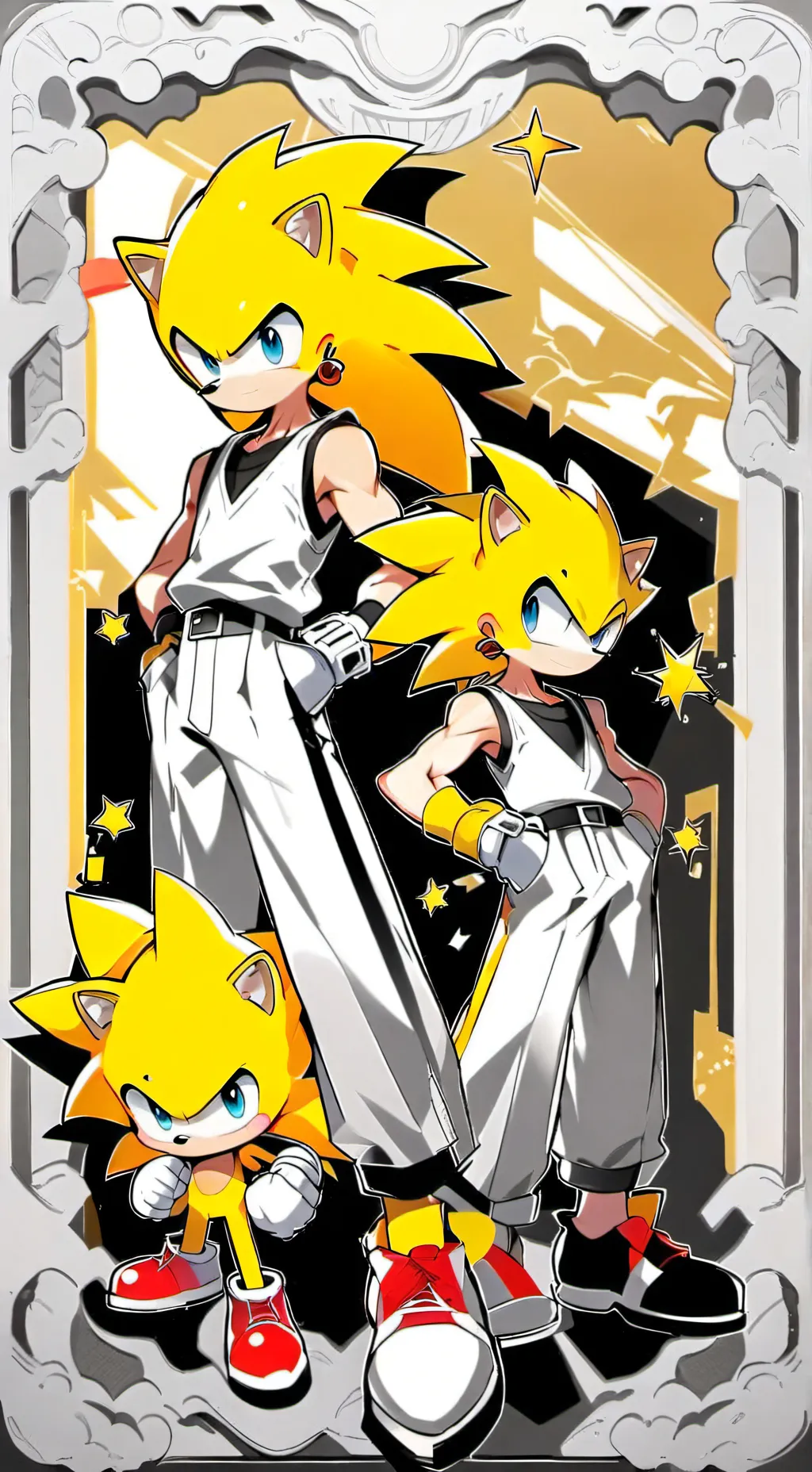 ai character: sonic 3 super sene background