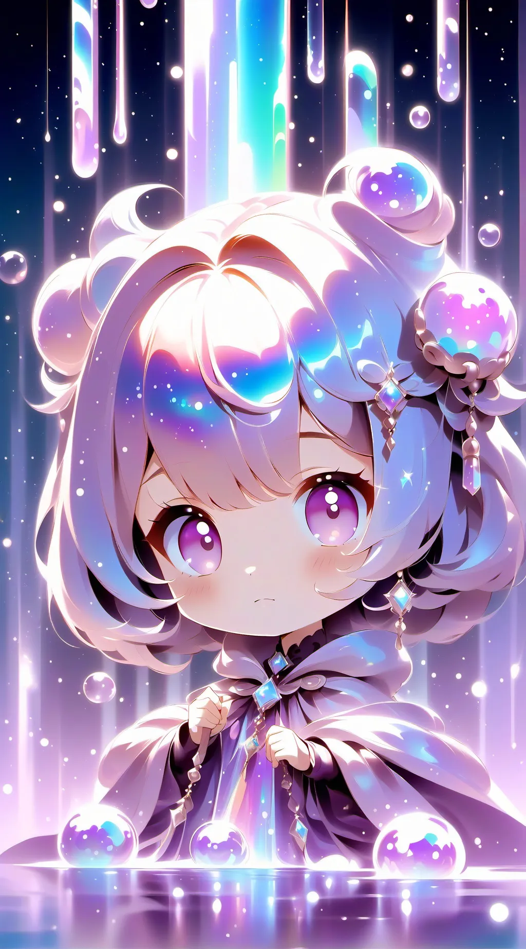 ai character: purple background