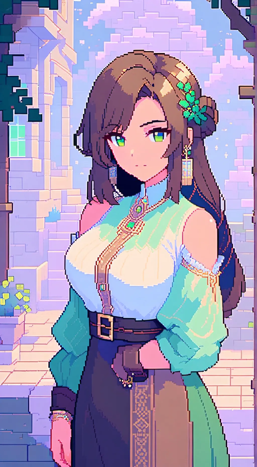ai character: Minecraft Villager background