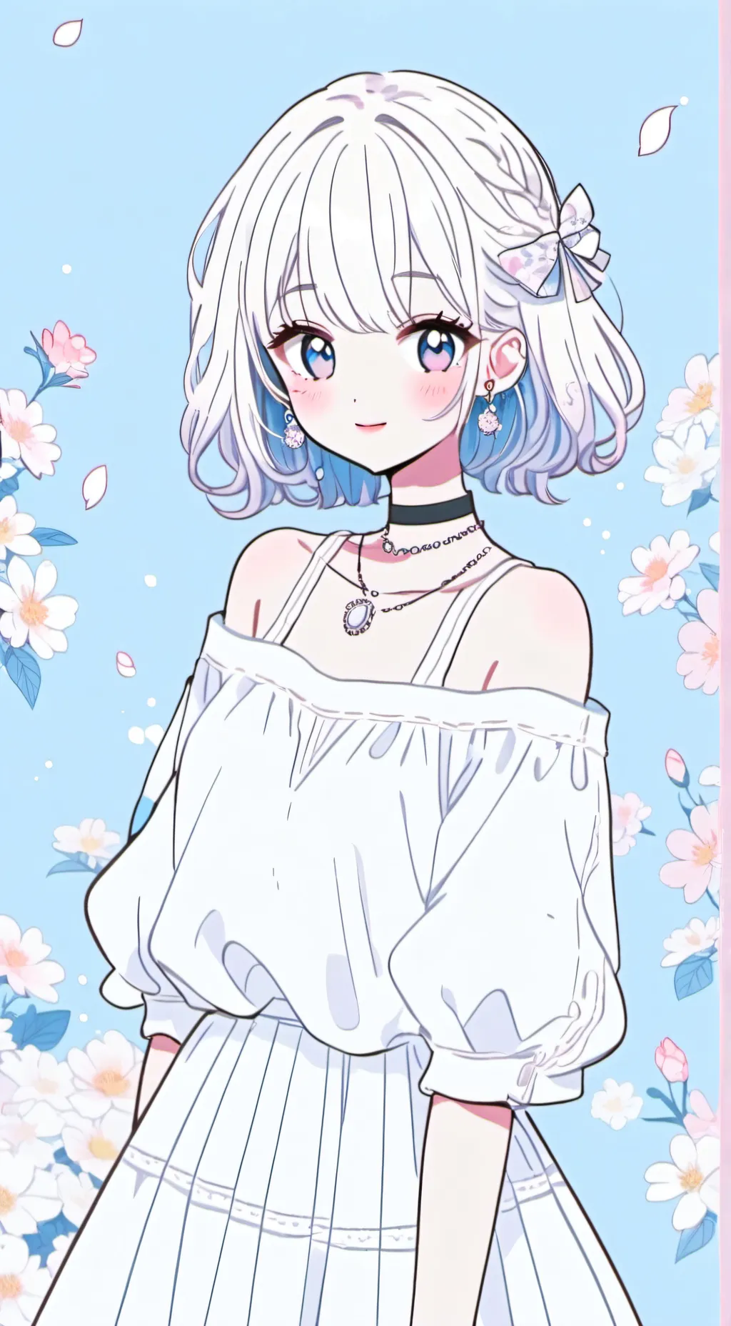 ai character: girl test background