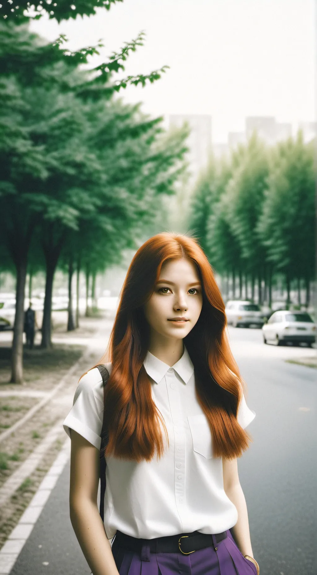 ai character: Amber background