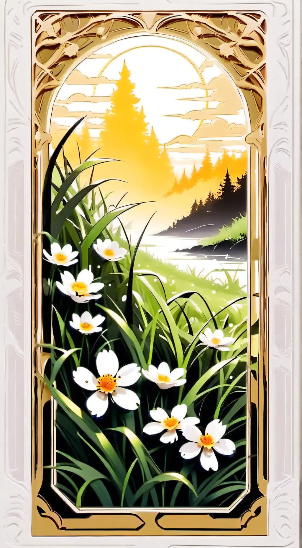 ai character: nice grass background