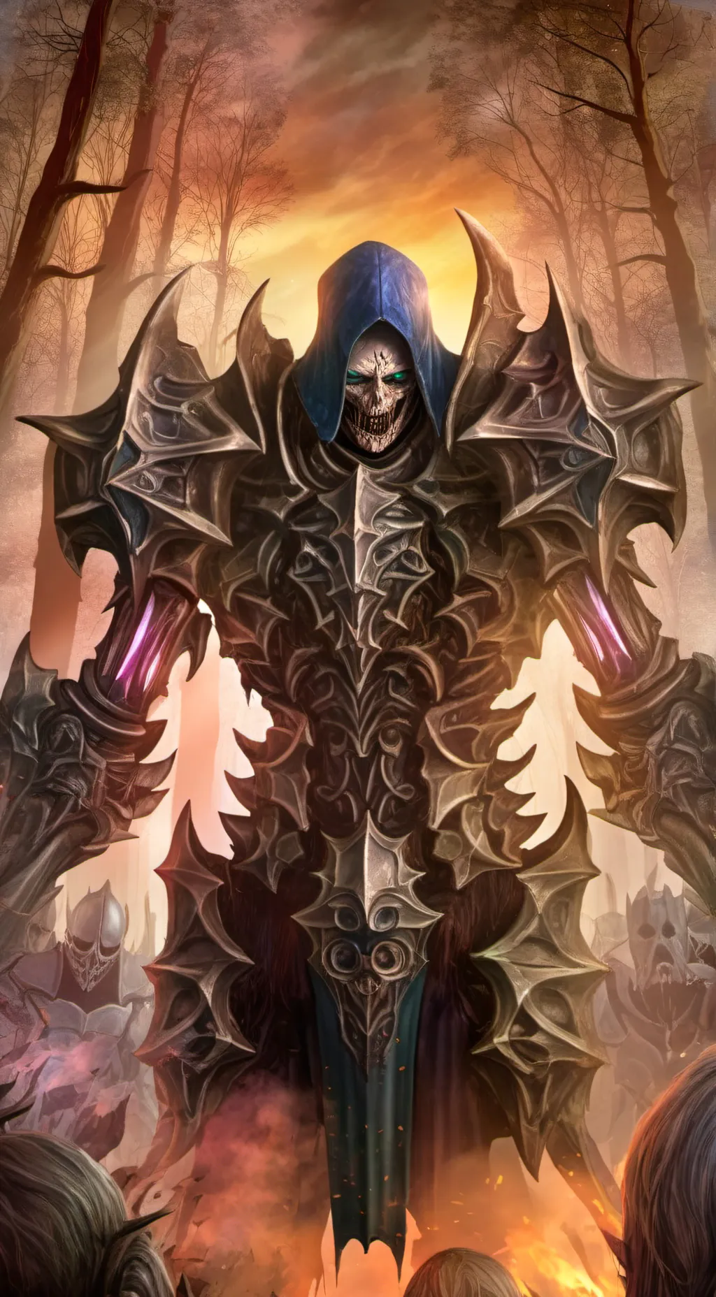 ai character: undead horror background