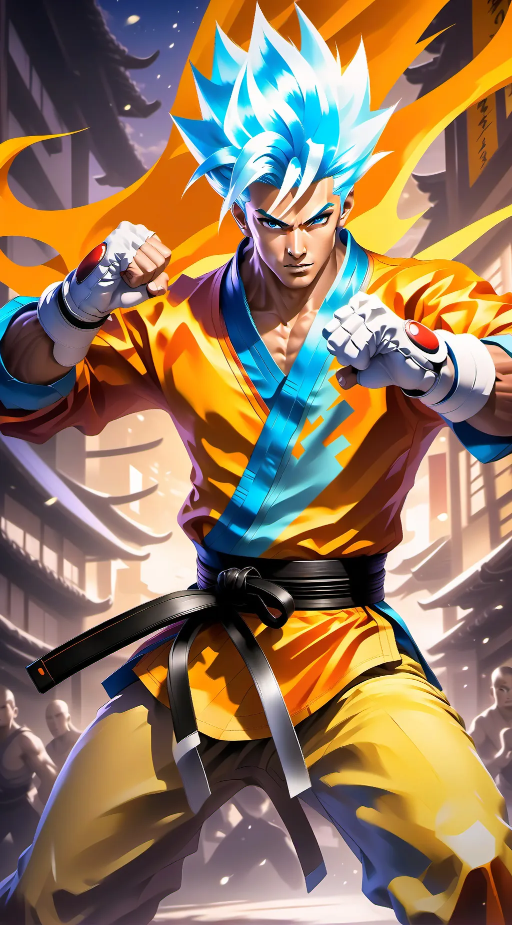 ai character: SSJB goku background