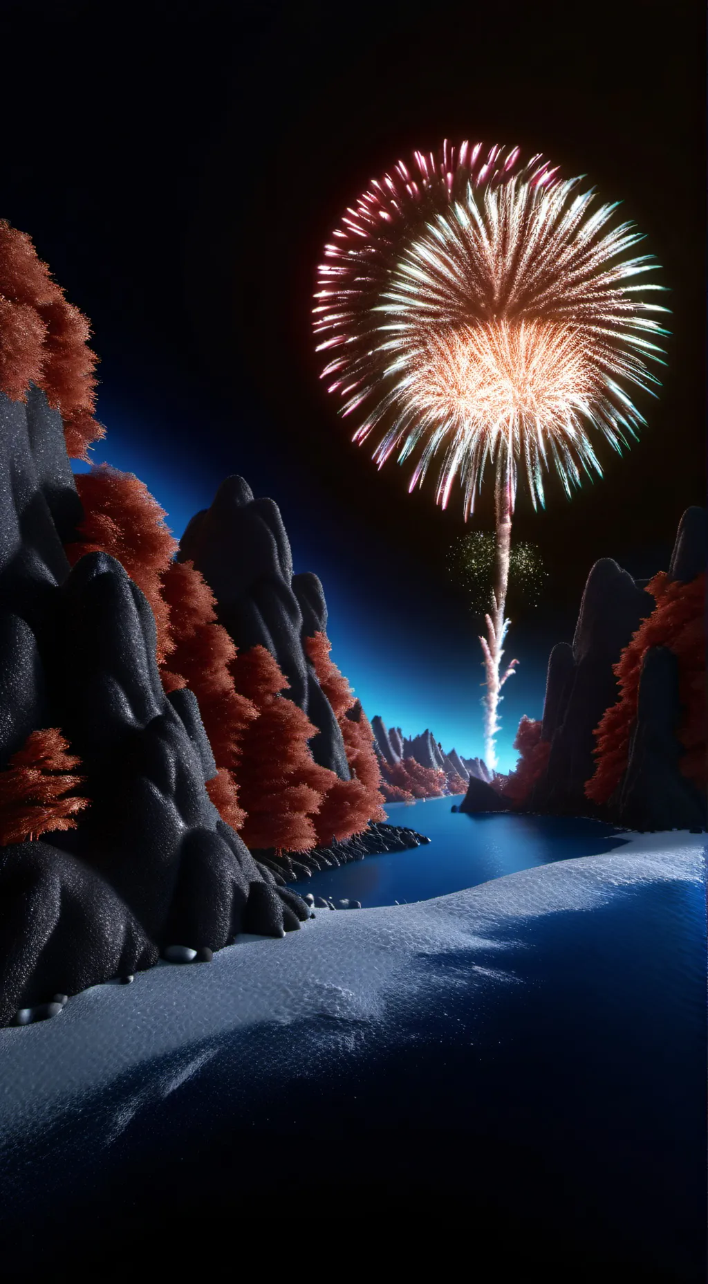 ai character: Huskerdust newyear background