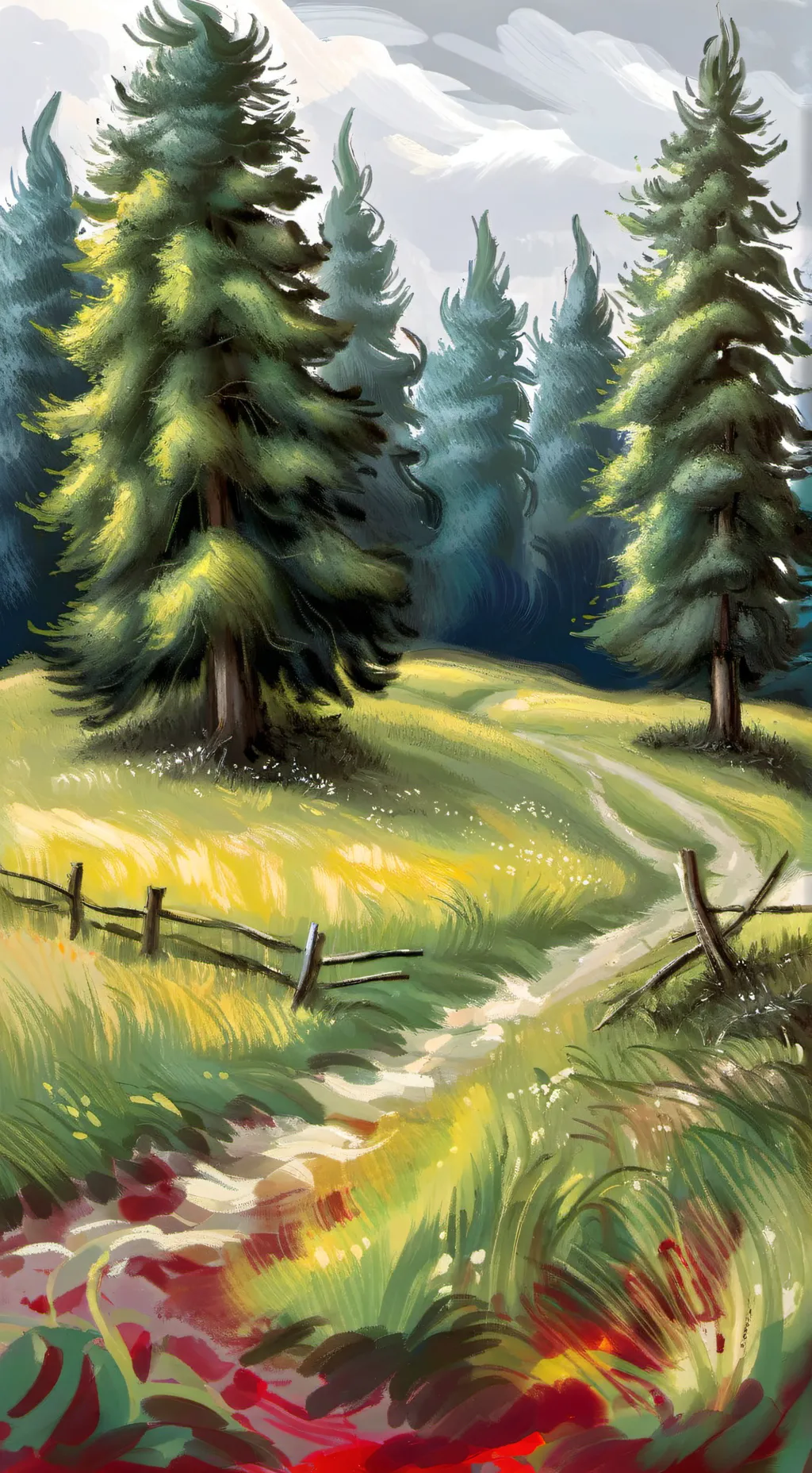 ai character: MHA scary forest background