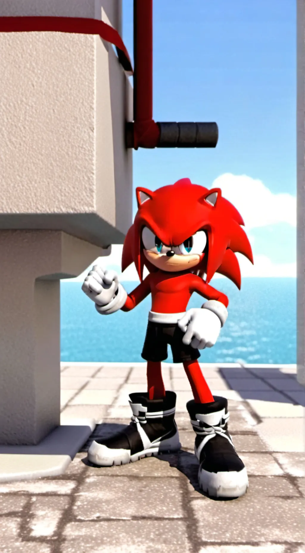 ai character: AI Knuckles Meme background