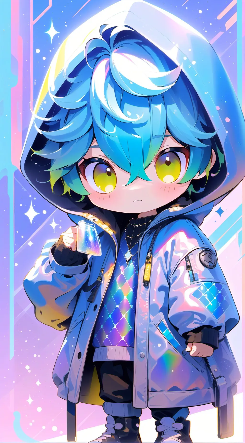 ai character: D From Tvokids background