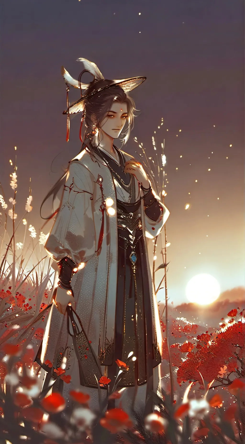 ai character: touch grass background