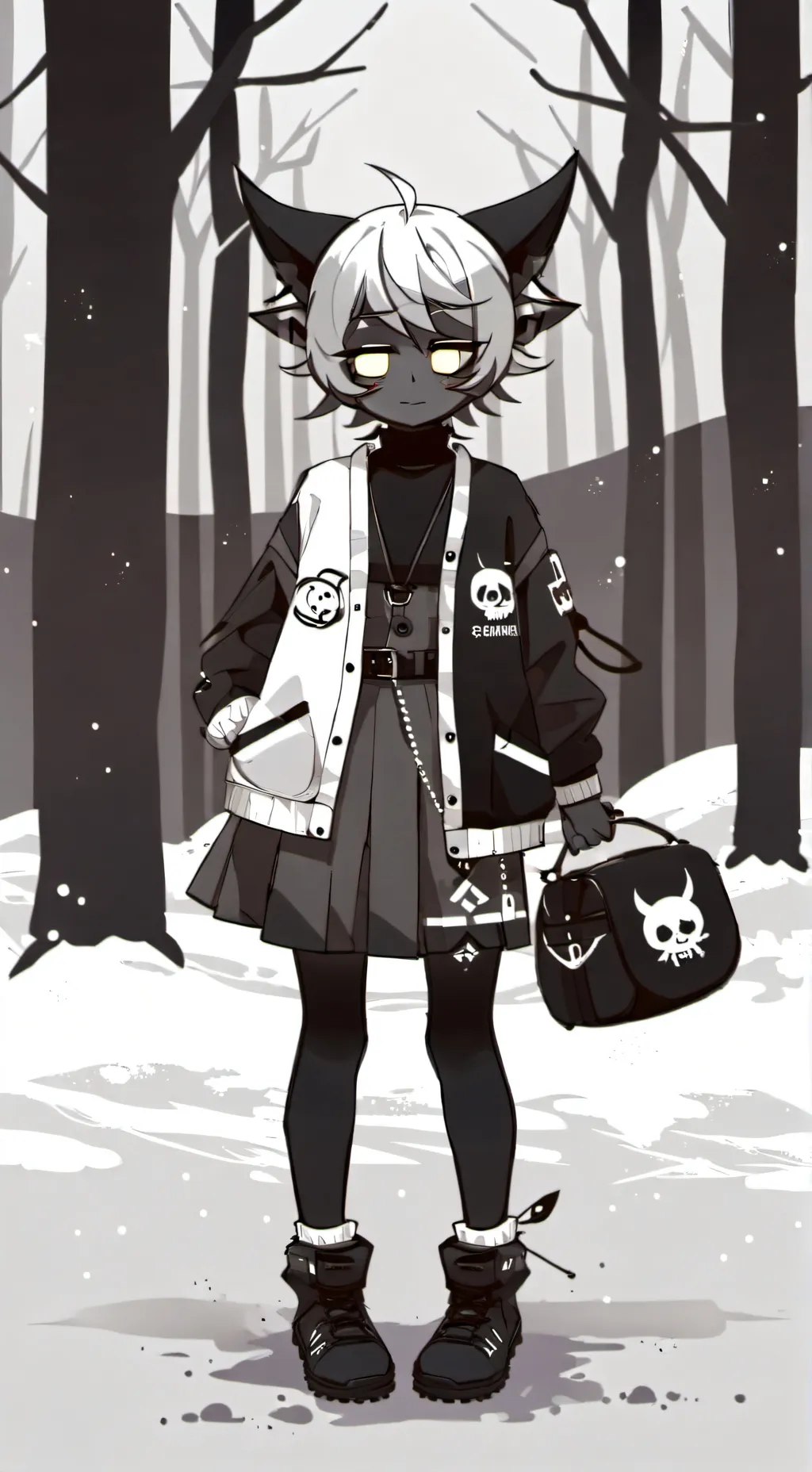 ai character: Gray🩶 background