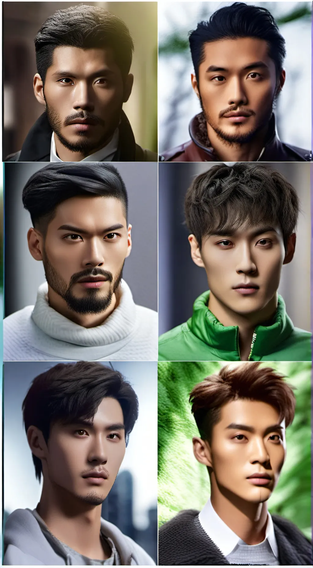 ai character: 4 Chinese men  background