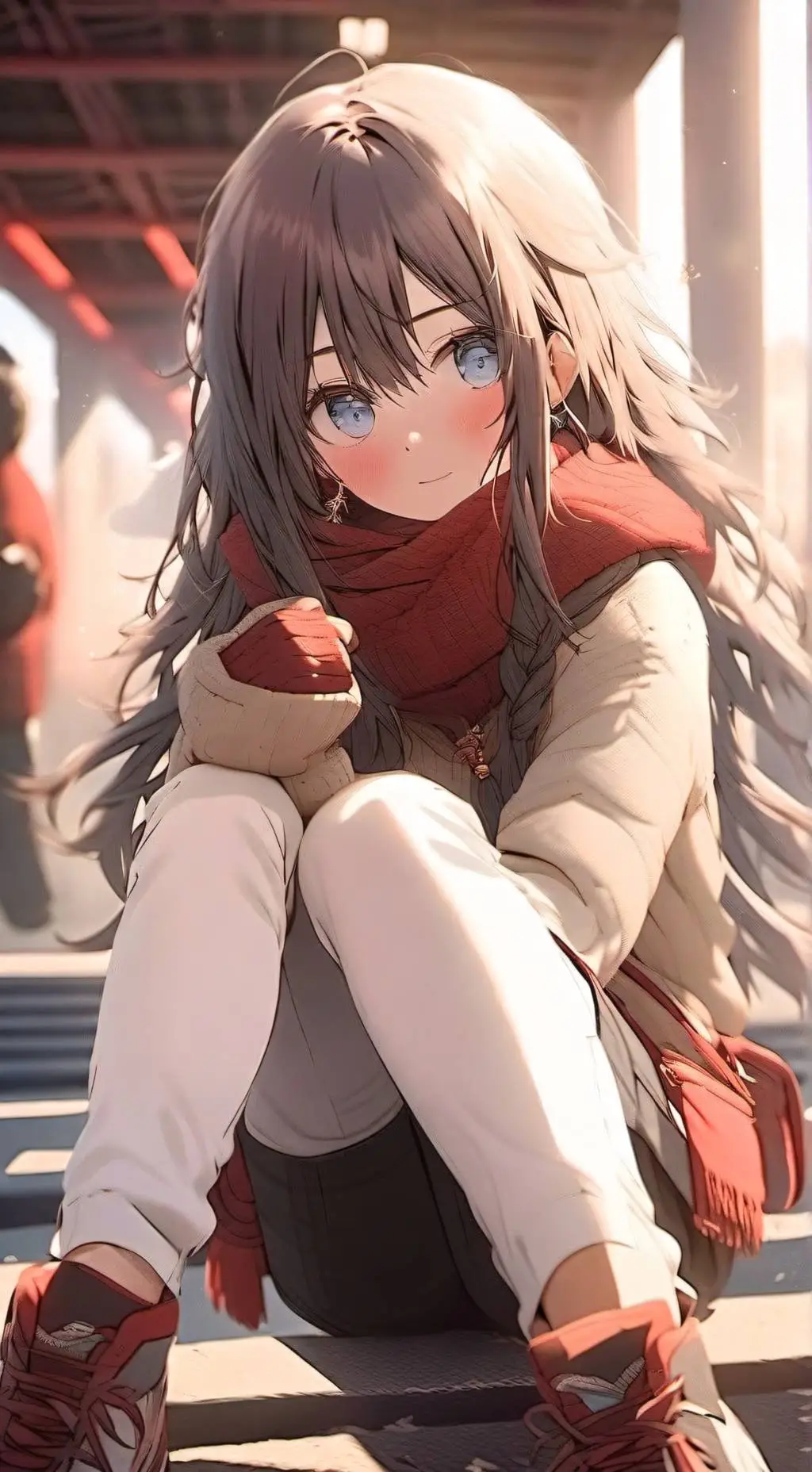 ai character: Violet background