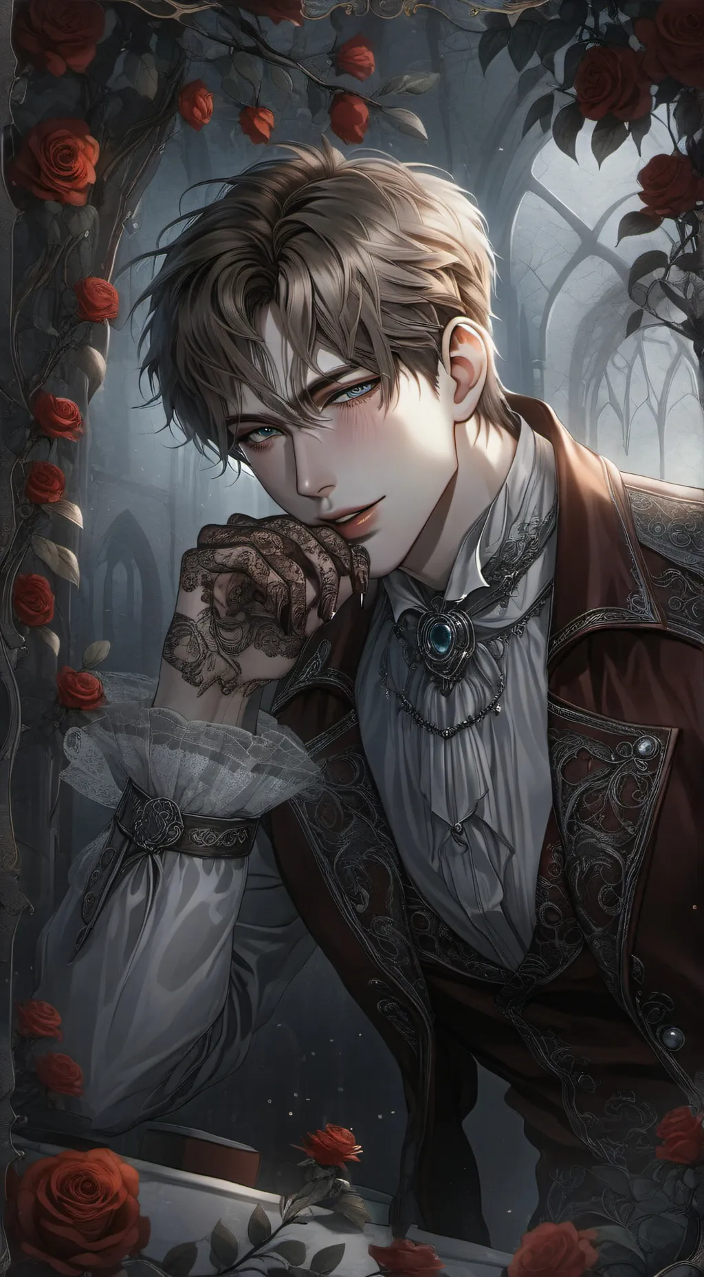ai character: Anthony leaster  background