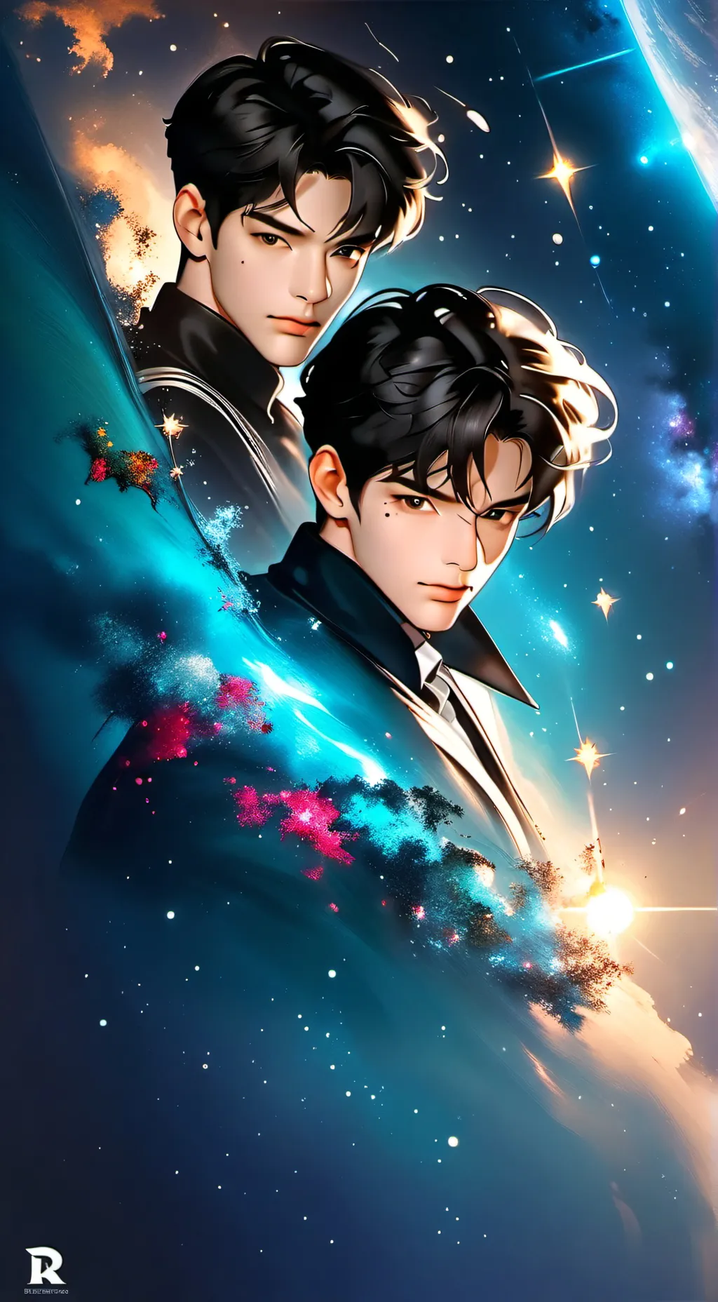 ai character: Andrés y Axel  background