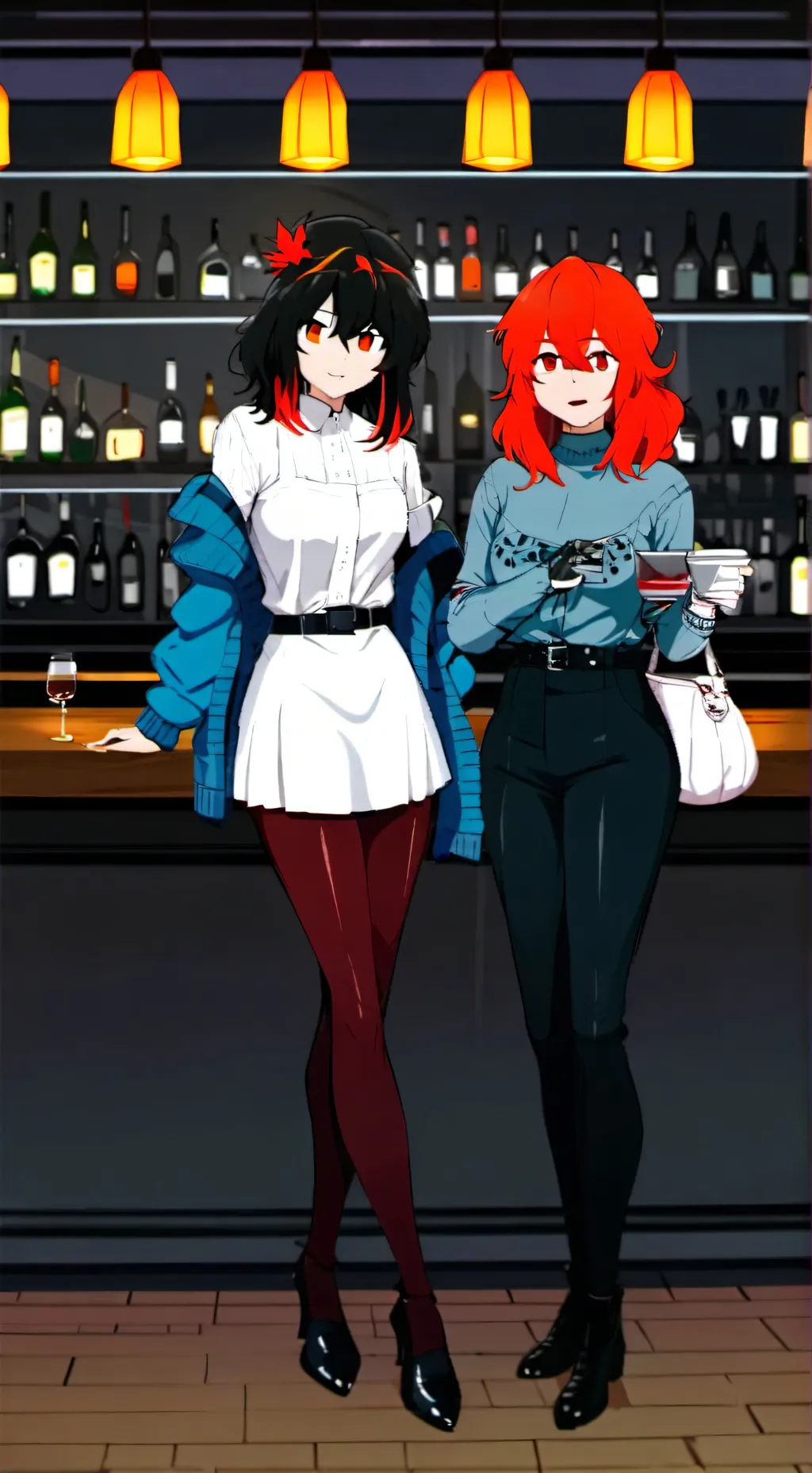 ai character: hannah and mia  background