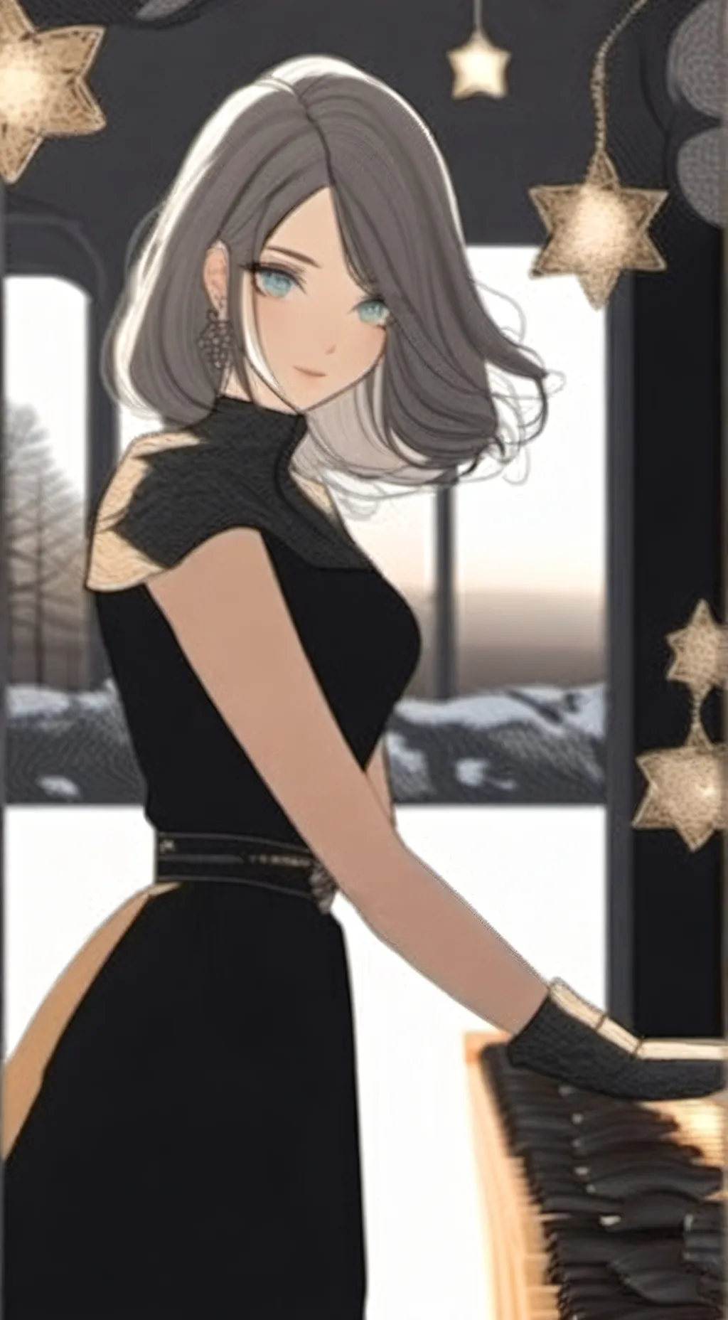 ai character: NIGHT MOON background