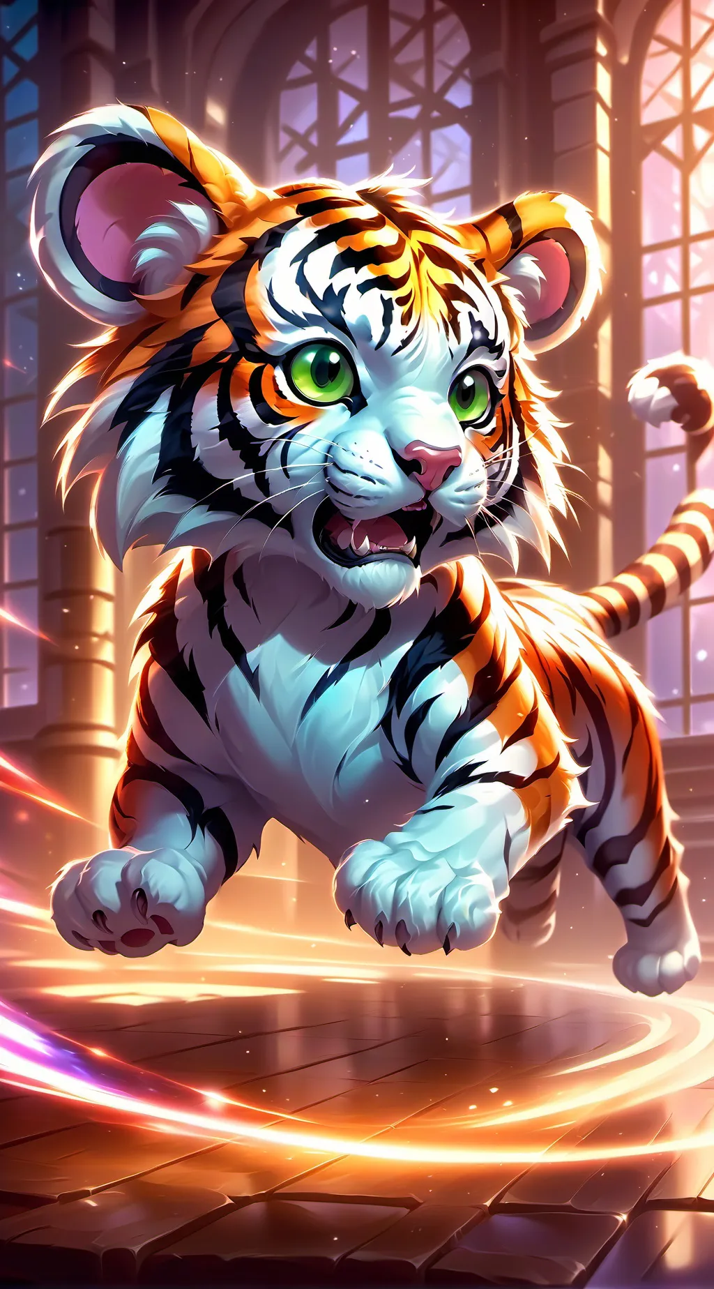 ai character: spirit tiger 🐯  background