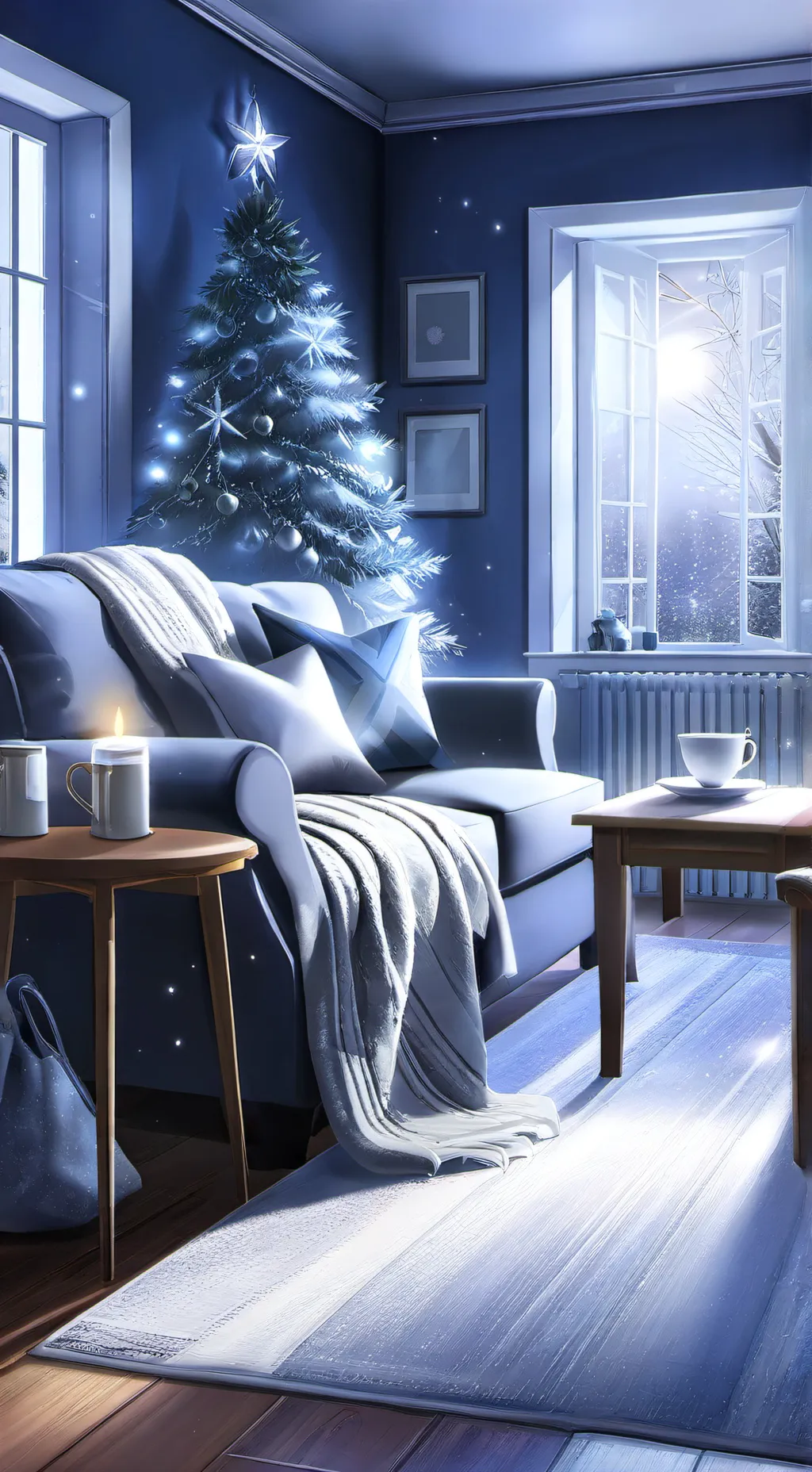 ai character: Christmas Party background