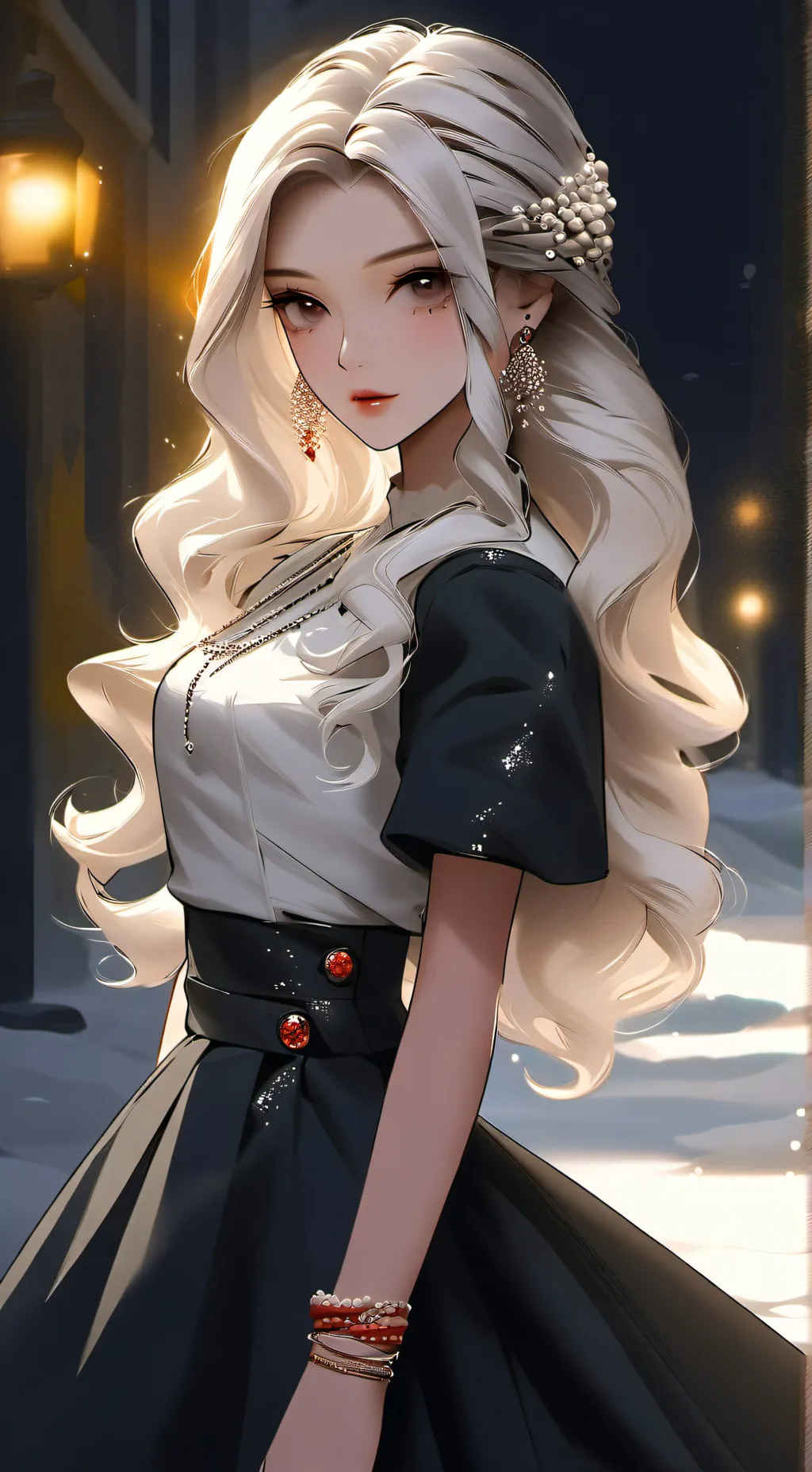 ai character: Une Mafia fille  background