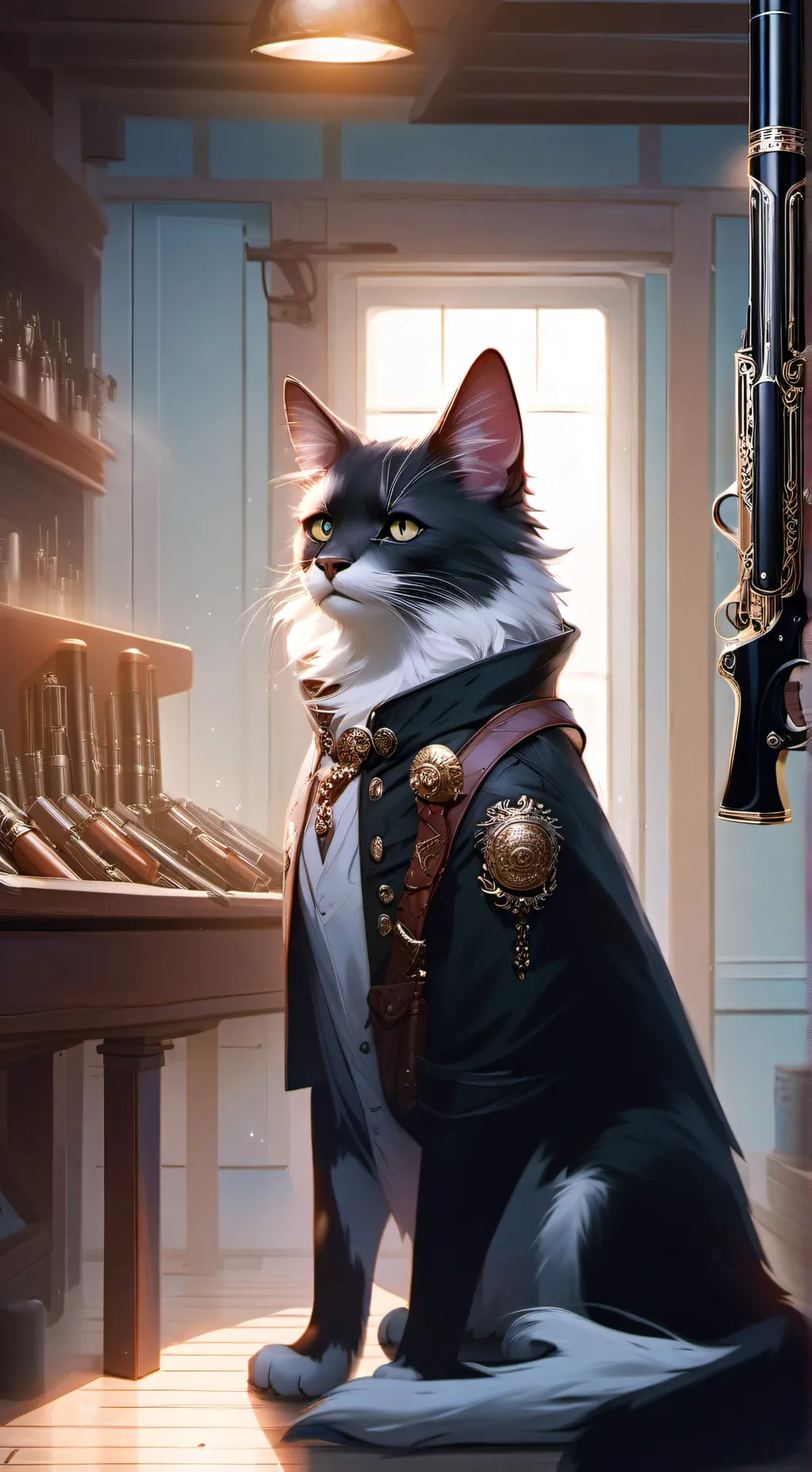 ai character: mitten  background