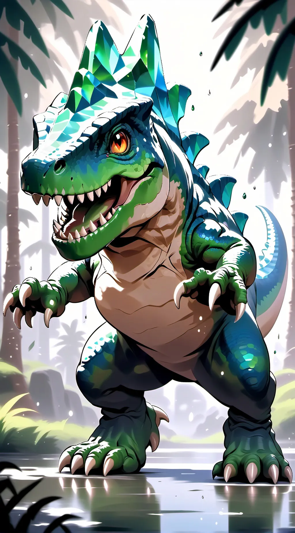 ai character: T-tex background
