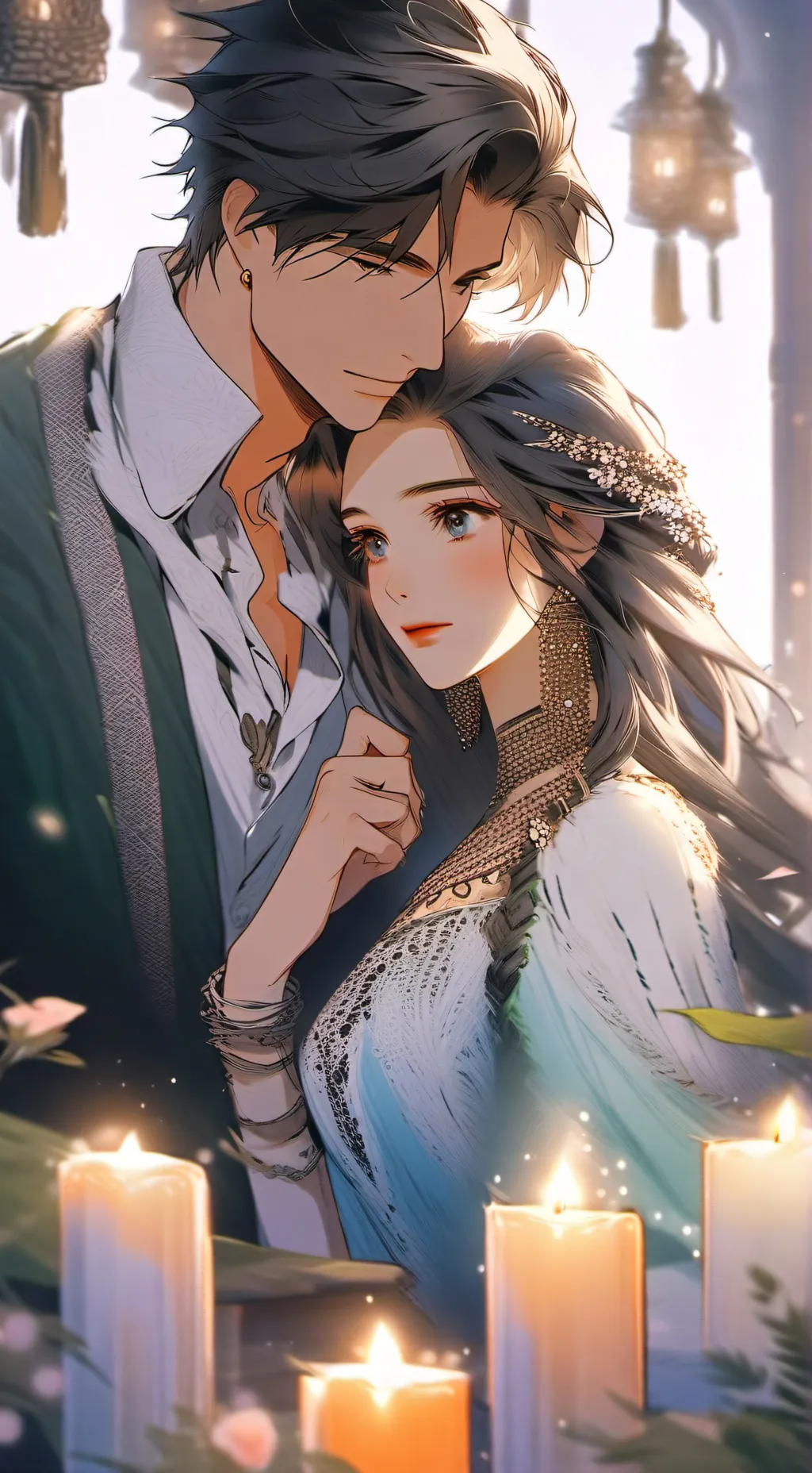 ai character: Jake and Amber  background