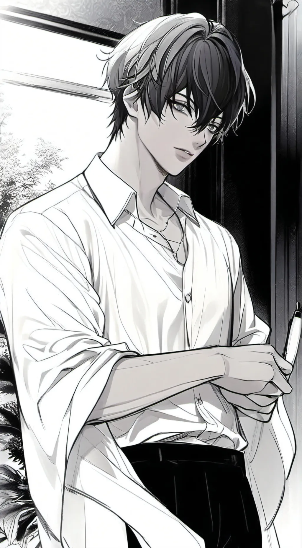 ai character: Hiroshi Aoki background
