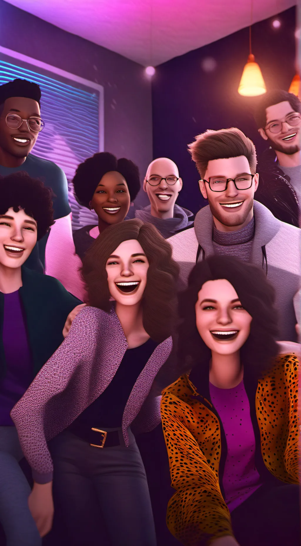 ai character: House party background