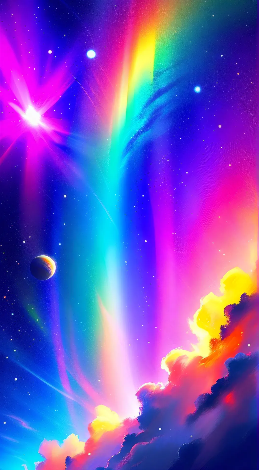ai character: Rainbow dragon's 🌈 background