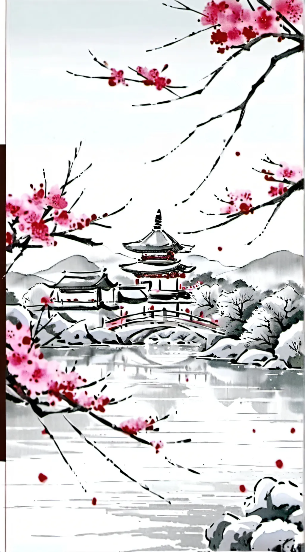 ai character: Old China town background