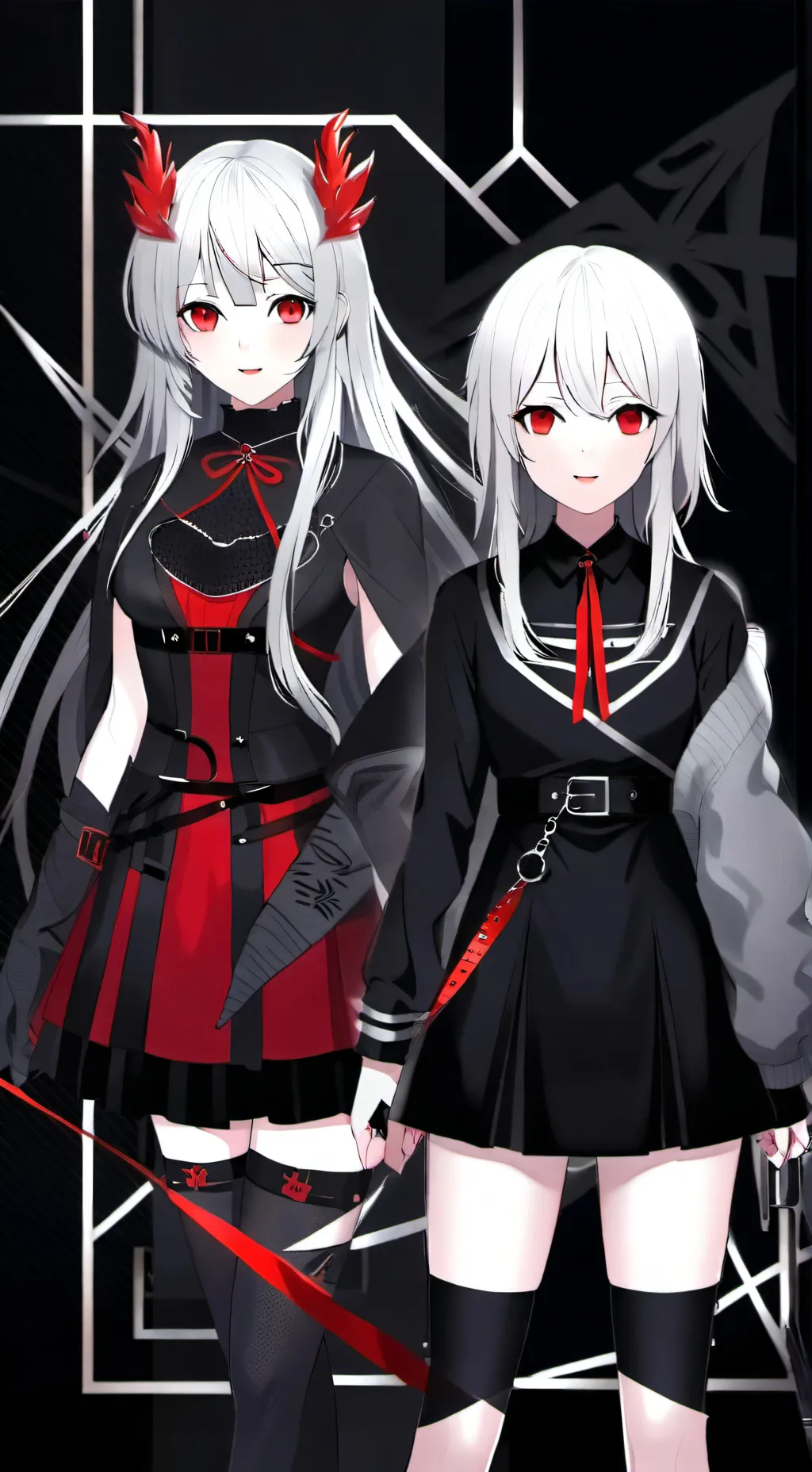 ai character: Lana and Aiko background