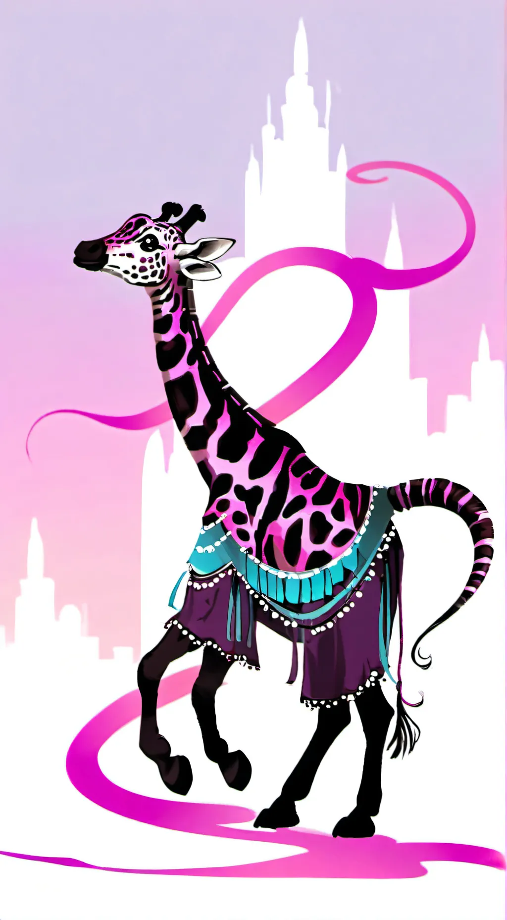 ai character: JERRY GIRAFFE background