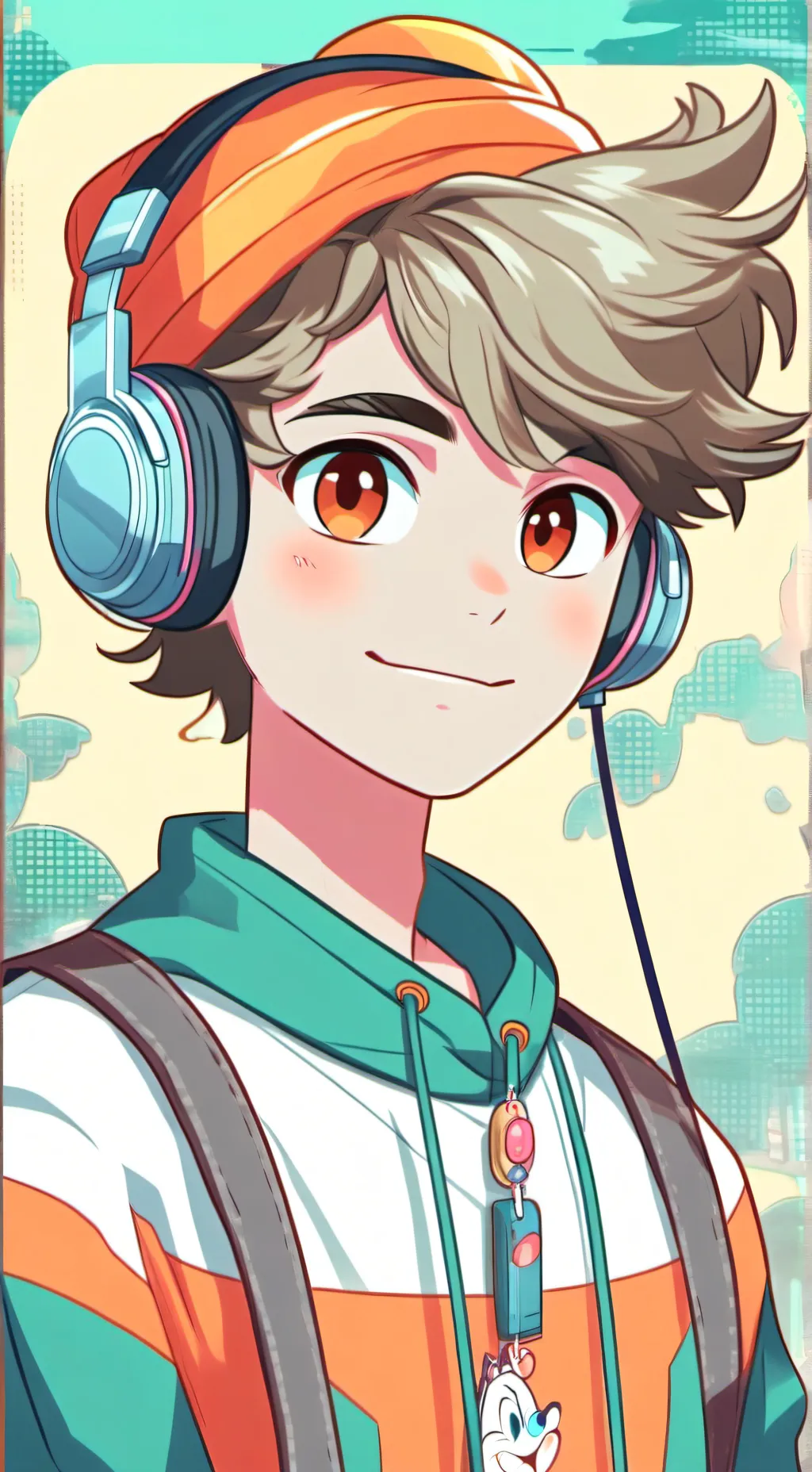 ai character: Sprunki in RL background