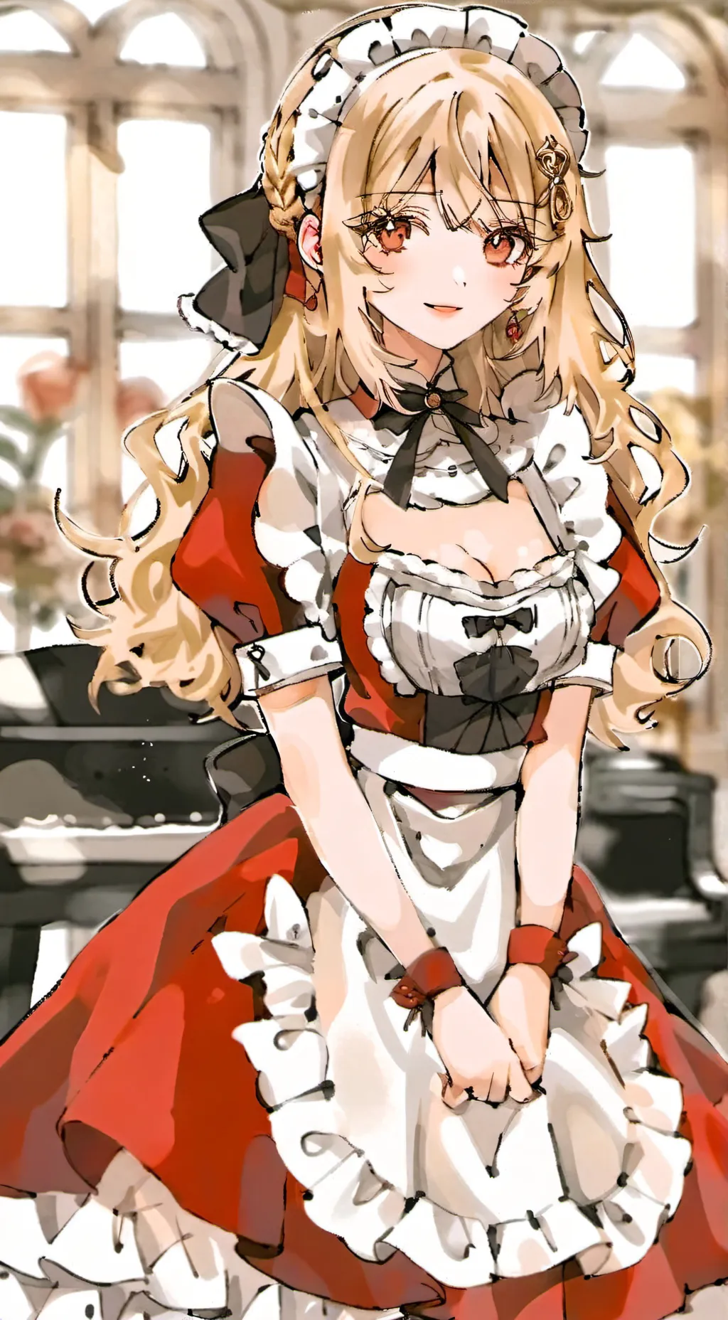 ai character: Ms Kelly the Maid background