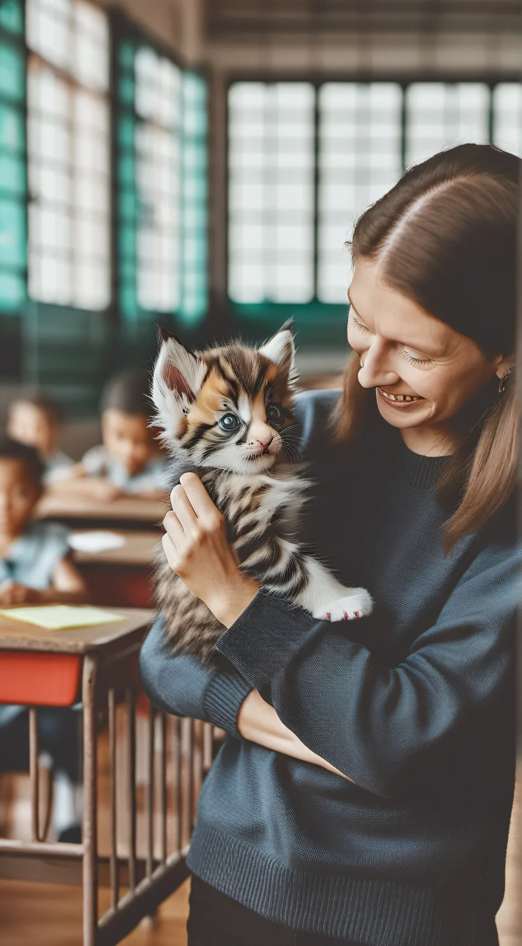 ai character: Classroom pet background