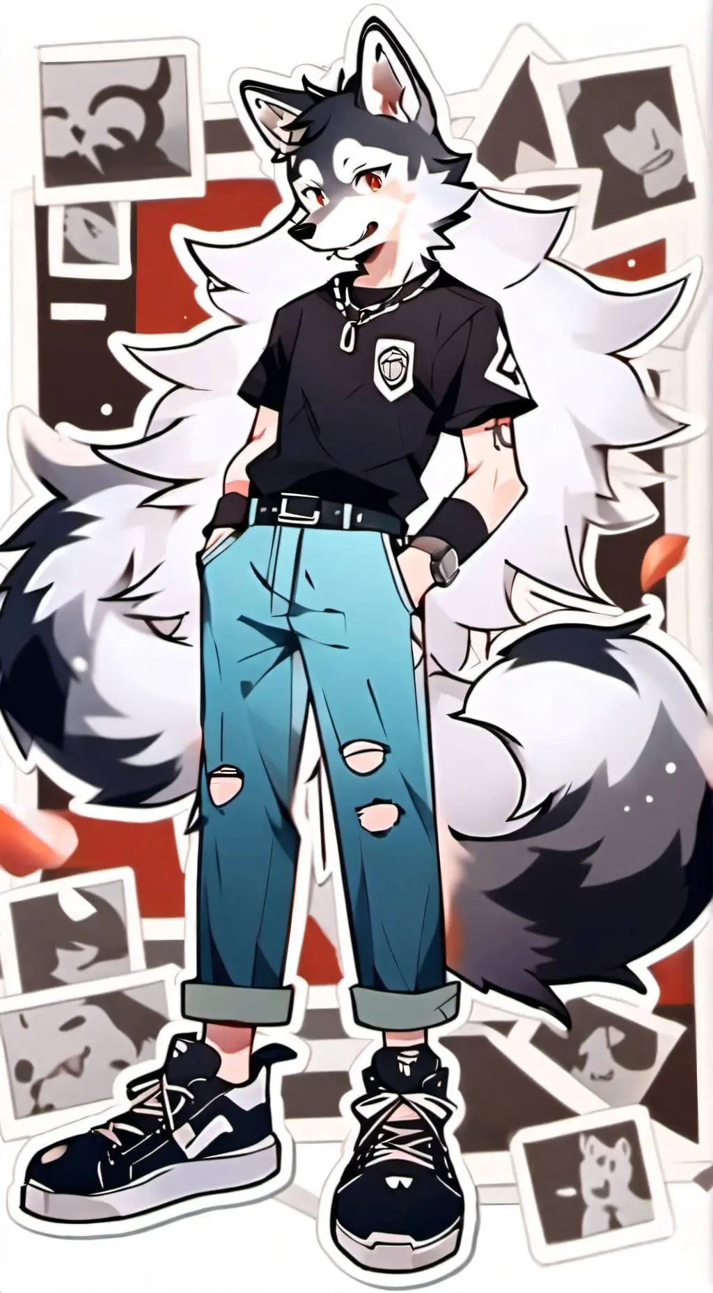 ai character: Lucky  background