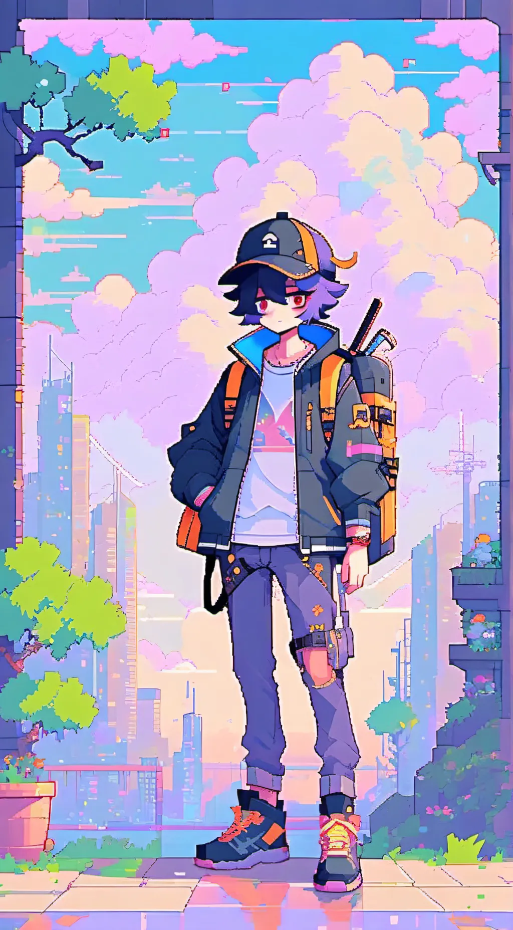 ai character: focus background