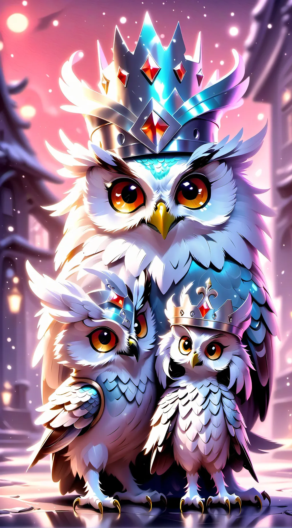 ai character:  Stolas,Via and u background