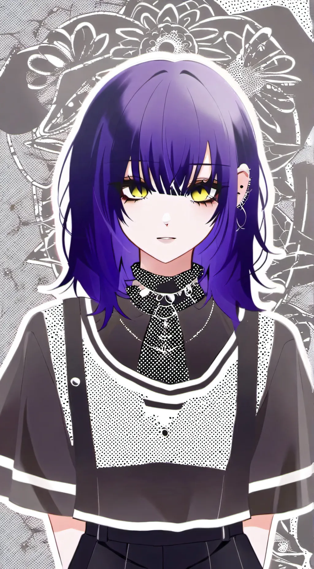 ai character: Amethyst Silver background