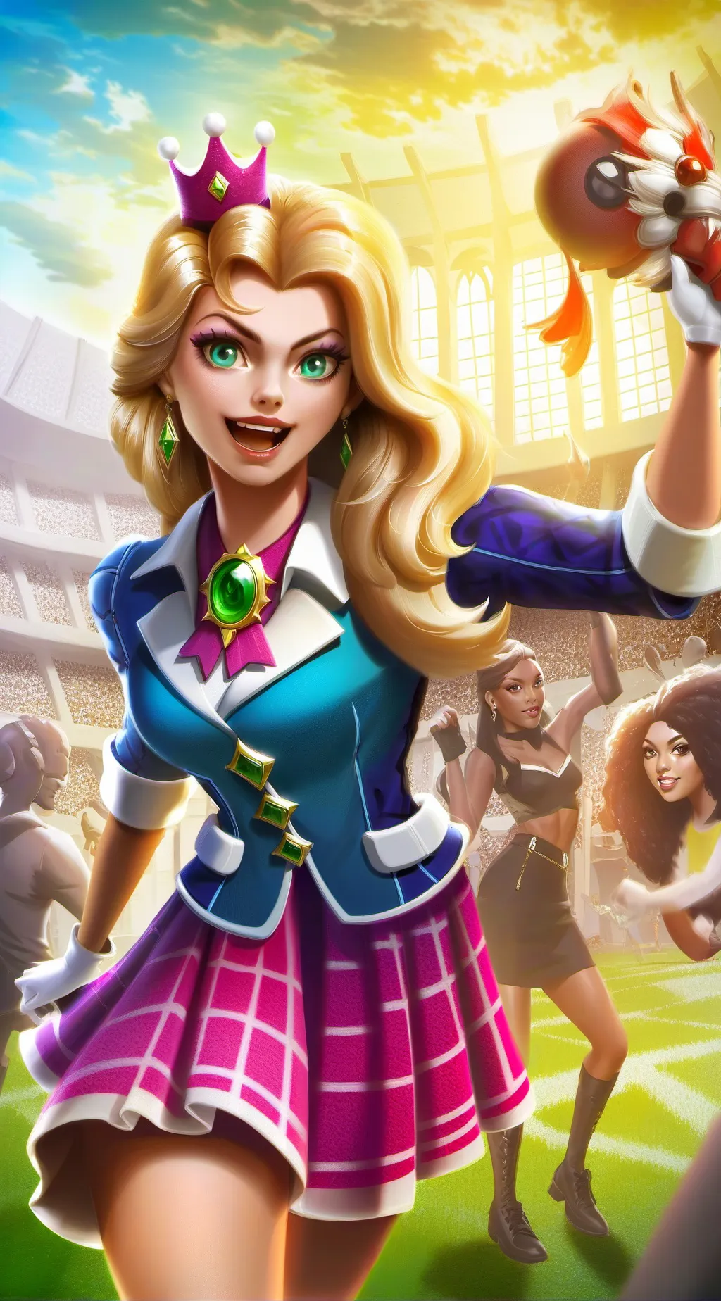 ai character: emily preppyqueen  background
