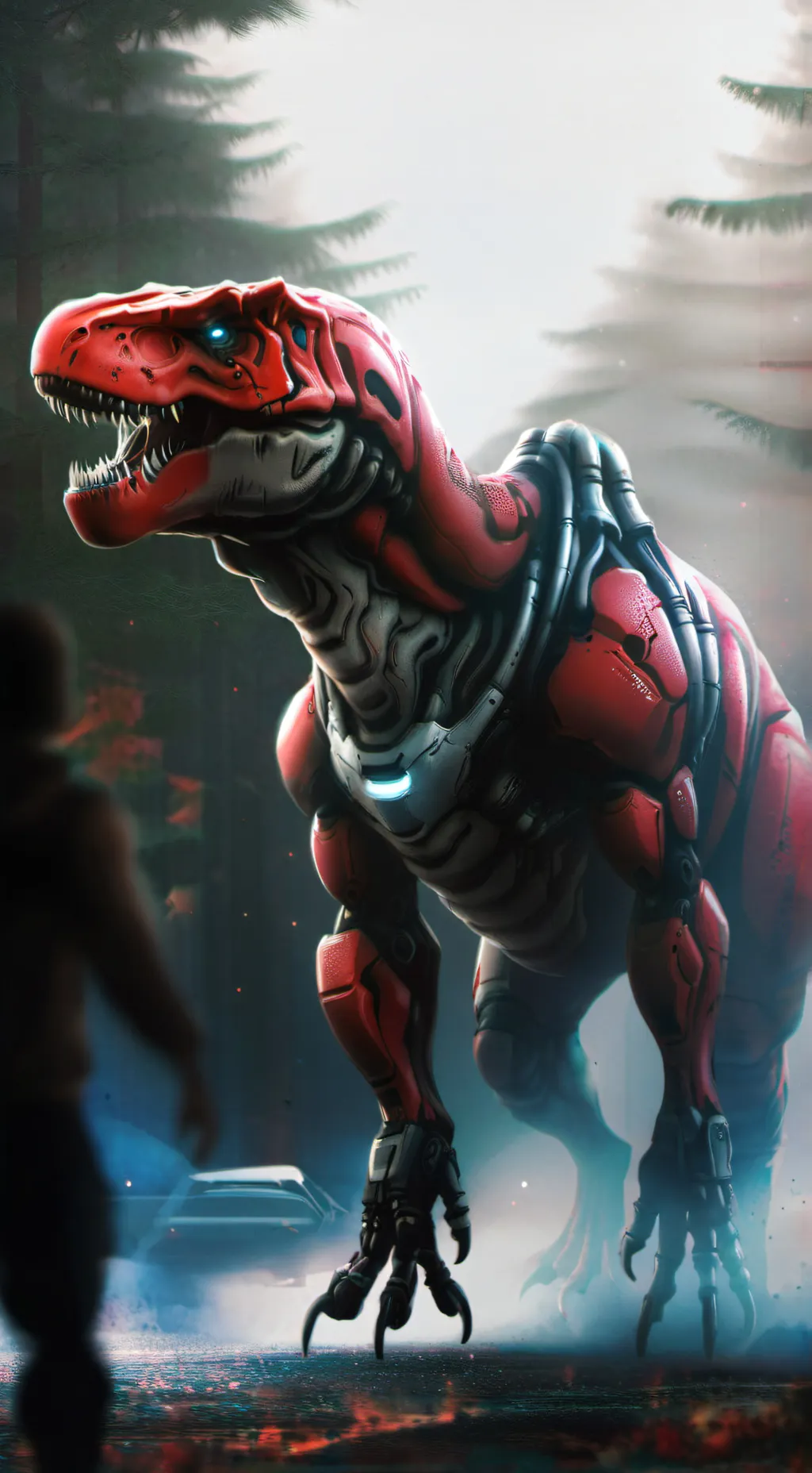 ai character: dinotrux background