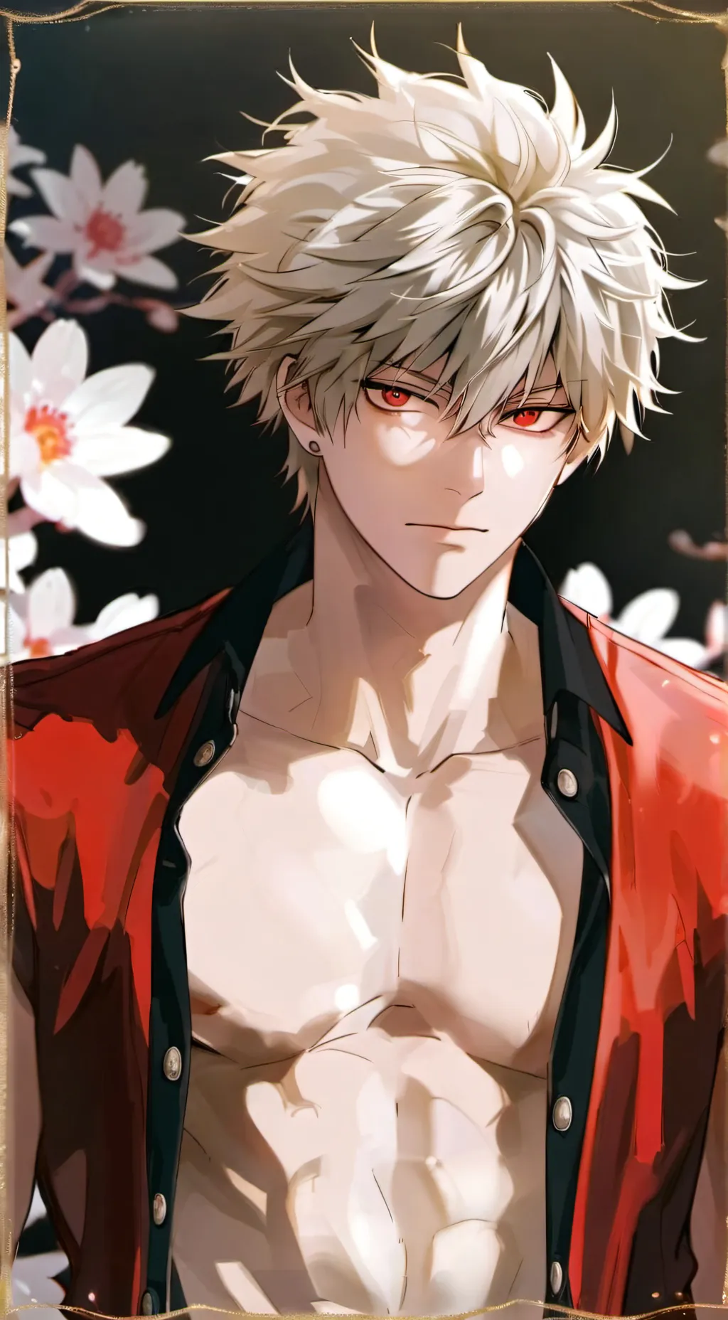 ai character: Bakugo Katsuki background