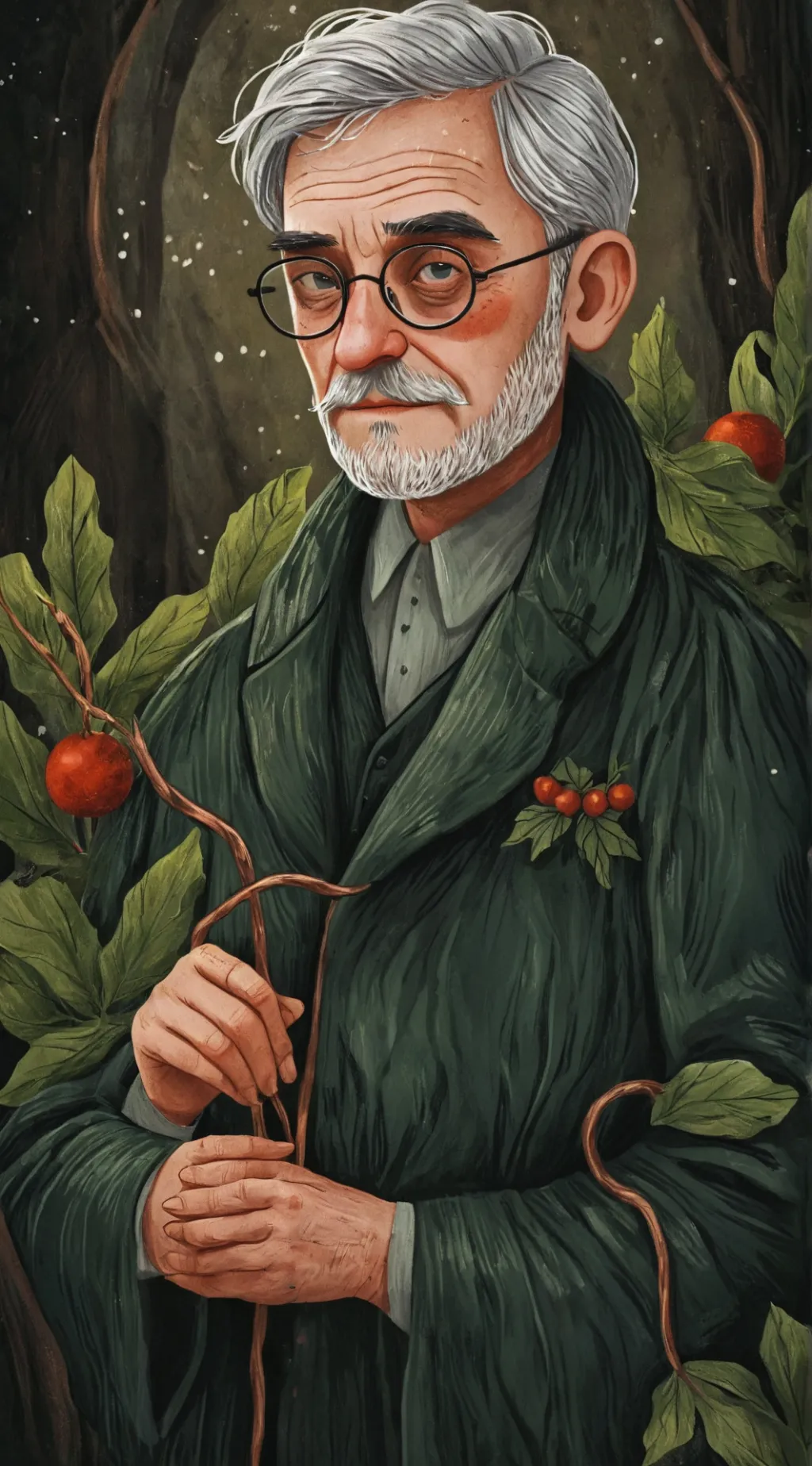 ai character: Old man guide background