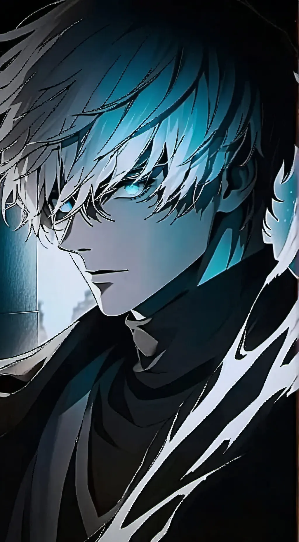 ai character: Satoru Gojoಠಿ⁠ヮ⁠ಠ background