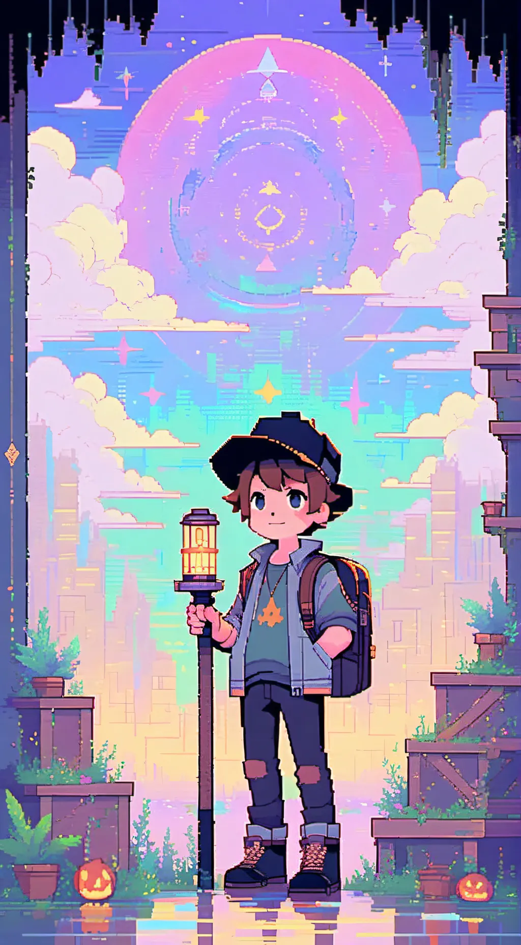 ai character: Gravity falls background