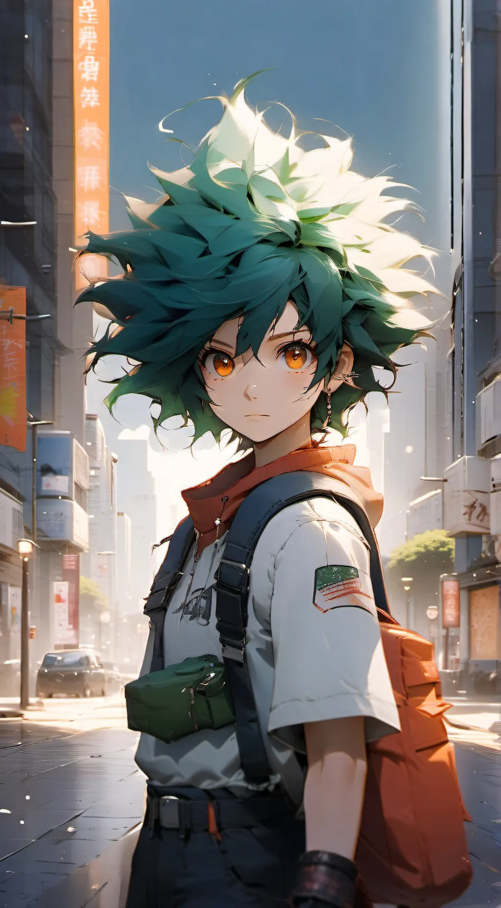 ai character: Fem. Deku background