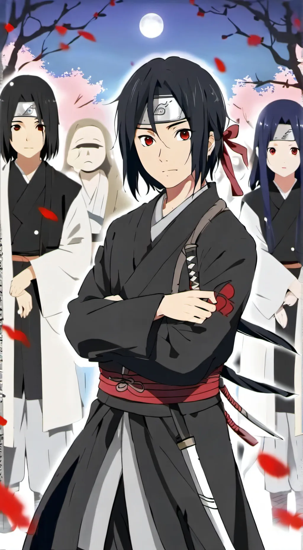 ai character: Itachi uchiha background