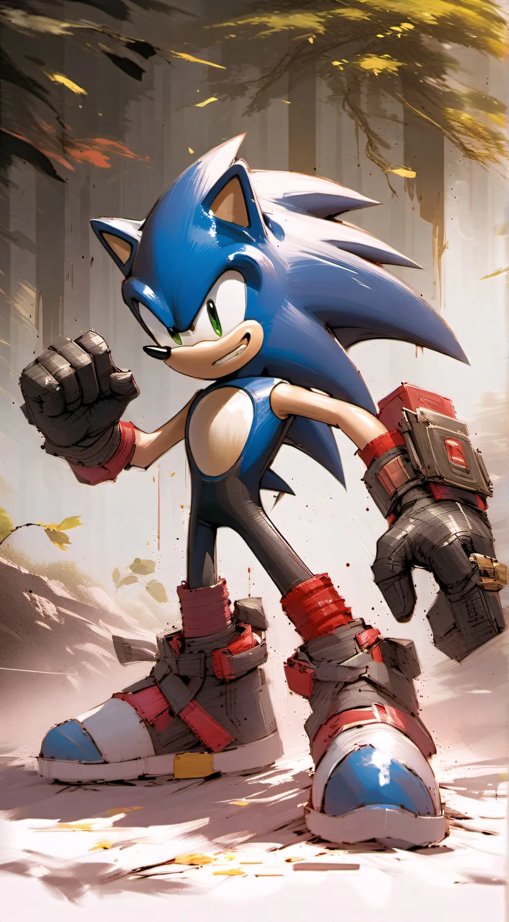 ai character: Zonic The Hedgehog background