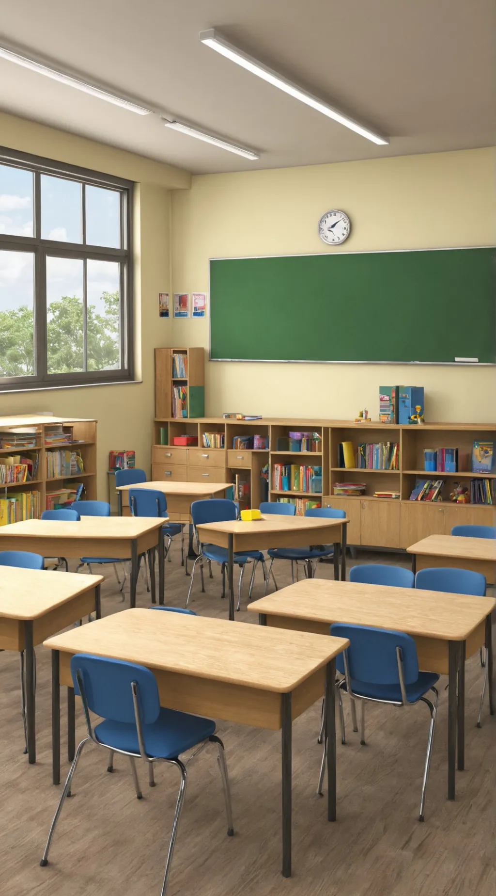 ai character: Classroom background